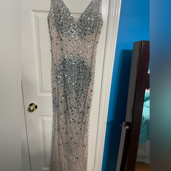 David's Bridal Dresses Davids Bridal Prom Dress Bedazzled Poshmark